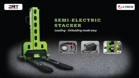 Electric Hand Lifter Semi Electric Stacker J Tech Youtube