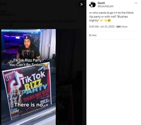 What Is The Tiktok Rizz Party Event Poster Leaves Netizens In A Frenzy