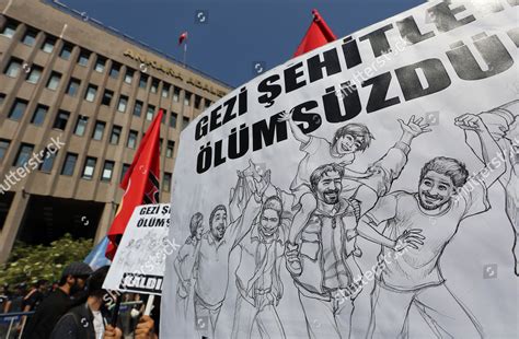 Woman Holds Poster Images Victims Gezi Editorial Stock Photo Stock