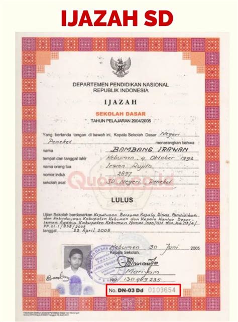 Contoh Nomor Ijazah Satpam Letak Nomor Ijazah Satpam Pilip Blog Cek