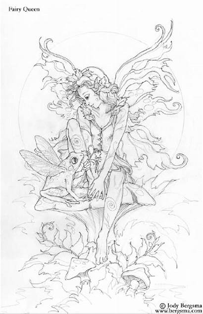 Coloring Fairy Pages Mermaid Adult Adults Fantasy