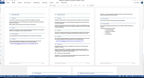 Sop Template In Word Doctemplates