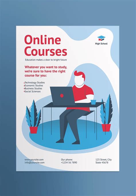Online Courses Poster Template Ai Eps Indd Psd Flyer And Poster