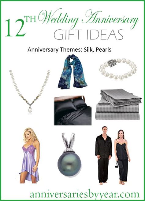 A wedding anniversary is the anniversary of the date a wedding took place. 8 best 12th anniversary gifts : Silk, Pearls images on ...