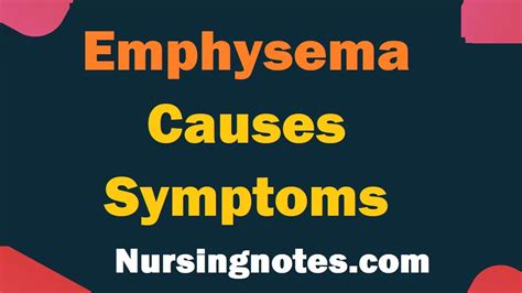 What Is Emphysema Causes Symptoms Diagnosis Treatment And
