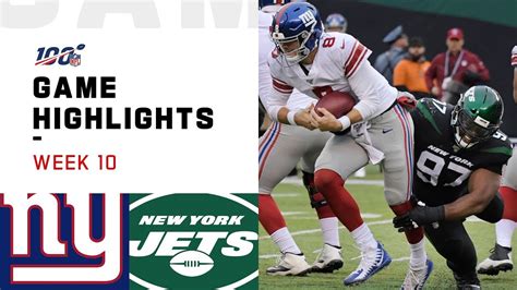 Giants Vs Jets Week 10 Highlights Nfl 2019 Youtube