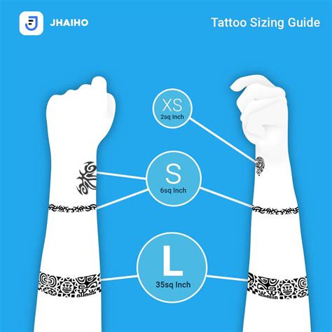 Tattoo Size Chart Arm
