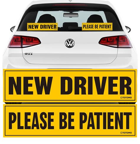 Buy Totomo New Driver Please Be Patient Magnet Sticker 12x3 Highly