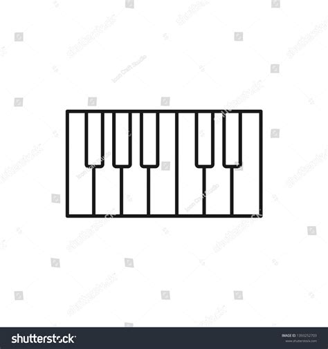 Vector Outline Icon Piano Keys Stock Vector Royalty Free 1393252703