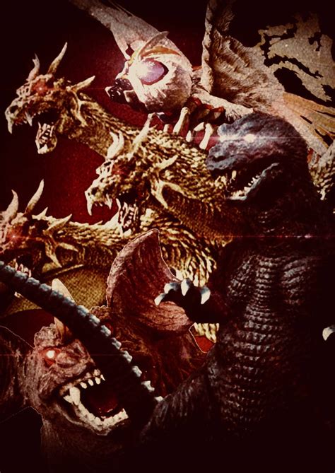 Godzilla Mothra King Ghidorah And Baragon By Jacksondeans On Deviantart