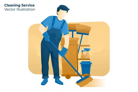 Cleaning Service Vector Illustration Atividades de alfabetização Ilustrações Diarista