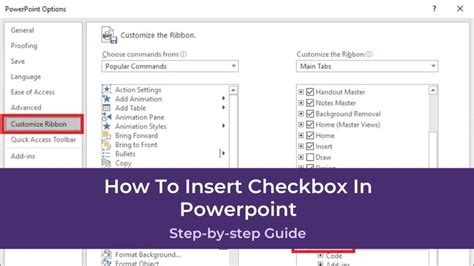 How To Insert Checkbox In Powerpoint Presentationskillsme