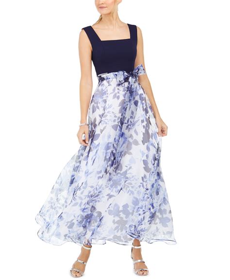 eliza j floral print sash gown and reviews dresses women macy s floral gown dress floral