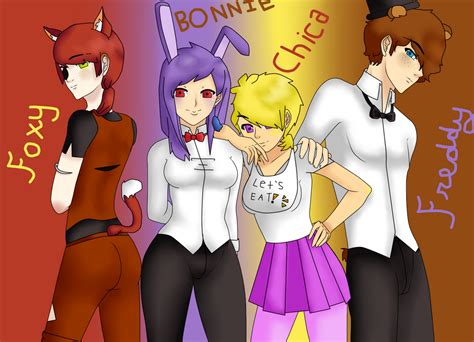 human five nights at freddy s characters by artollo2 corner on deviantart