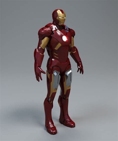 It also sported two flamethrowers and a collection of missiles attached to the arms. Iron Man Mark 7 3D Model .max .obj .3ds .fbx .blend ...