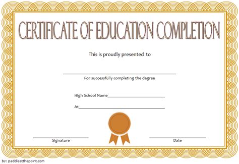 Continuing Education Certificate Template 1 Templates Example