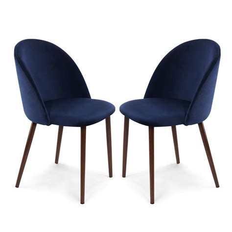 This sophisticated and unique seat sits staunchly over the brass strike a pose. Poly and Bark Sedona Space Blue Velvet Dining Chair (Set ...