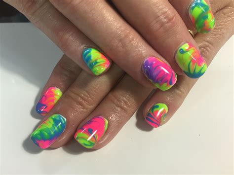 Hippie Nails Marbled Nails Ногти
