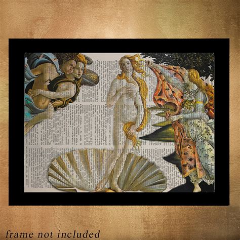 Botticelli Birth Of Venus Dictionary Renaissance Fine Art Etsy
