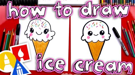 How To Draw A Cute Ice Cream Cone YouTube