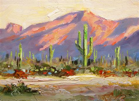 Tom Brown Fine Art Saguaro Cactus Desert Camelback Mountain Phoenix