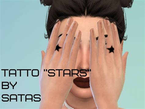 The Sims Resource Tattoo Stars By Satas • Sims 4 Downloads