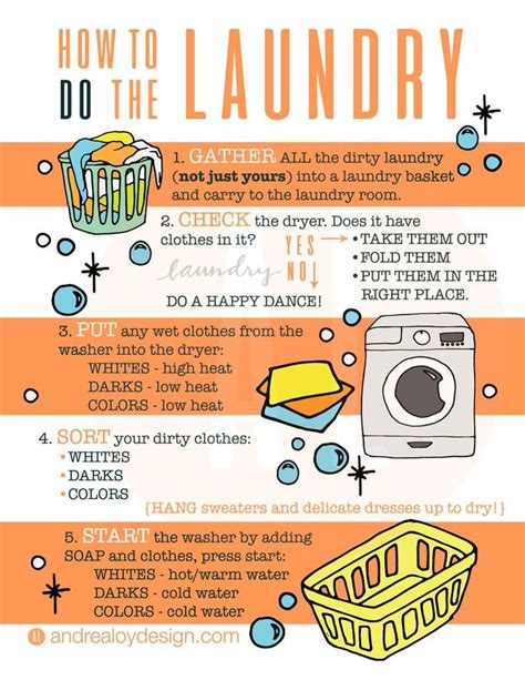 Laundry Infographic How To Do Laundry Kids Printable Doing Laundry