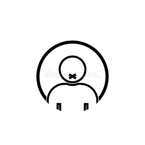 Simple Illustration Of Head Symbol Quiet Icon For Web Design Isolated