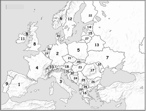 Blank Europe Map Quiz Printable Printable Maps