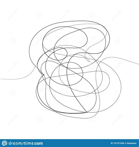 Hand Drawn Scrawl Sketch Abstract Scribble Chaos Doodle Vector