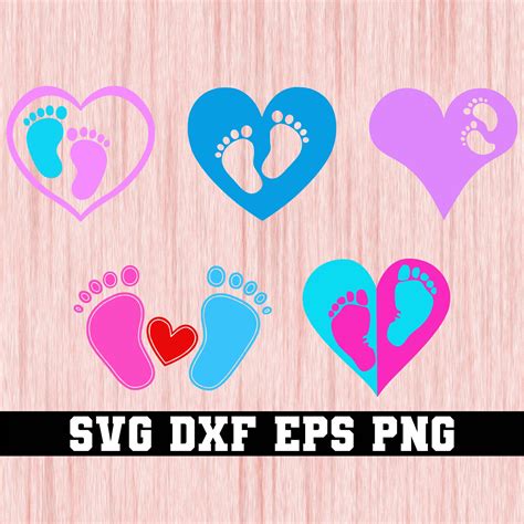 Heart Baby Feet Svg Baby Footprint Svg Baby Feet Svg Baby Etsy