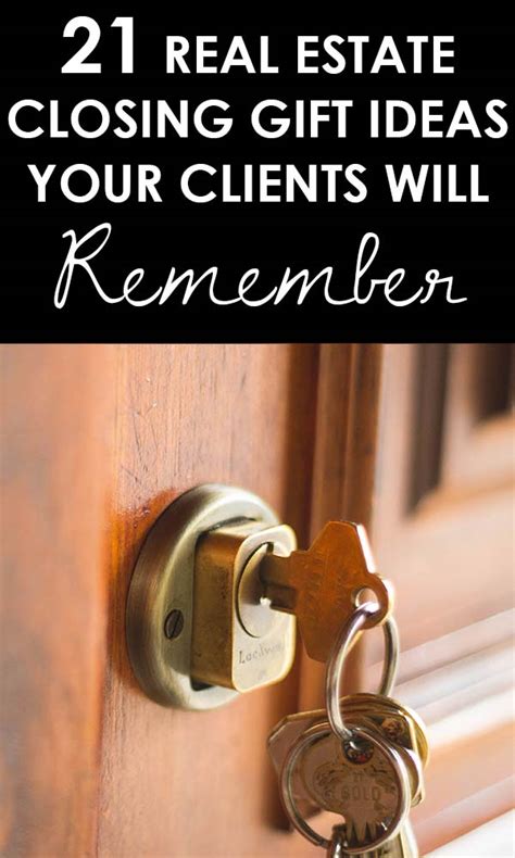 You have to give your best effort when putting together client closing gifts. 21 Real Estate Closing Gifts Your Clients Will Remember ...