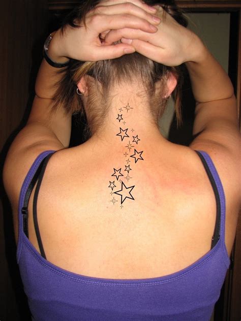 Stars Tattoo Design On The Back Neck For Girls Tattoomagz Tattoo Designs Ink Works