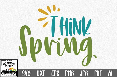 Think Spring Svg Cut File Spring Svg Dxf Eps Png  Ai 236086