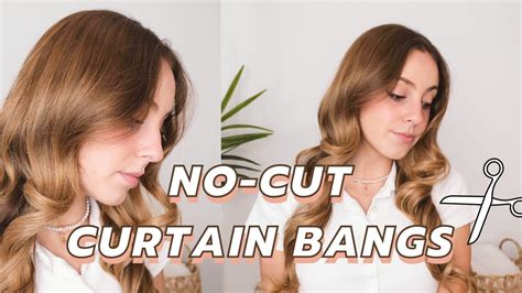 CURTAIN BANGS WITHOUT CUTTING Hack To Style Curtain Bangs Without