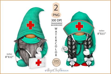 Medical Gnomes Png African American Gnome Doctor Nurse Gnomespng