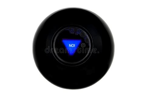 Magic 8 Ball With Prediction No Isolated On White Background Stock