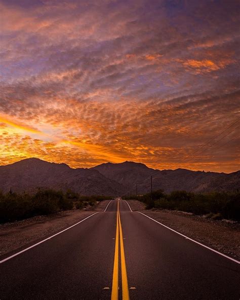 Beautiful Open Arizona Road Imagenes De Atardeceres Fotografia Foto