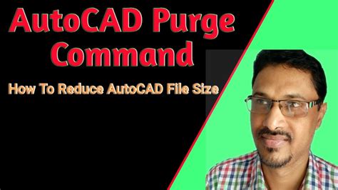 Autocad Purge Command How To Redused Autocad File Youtube
