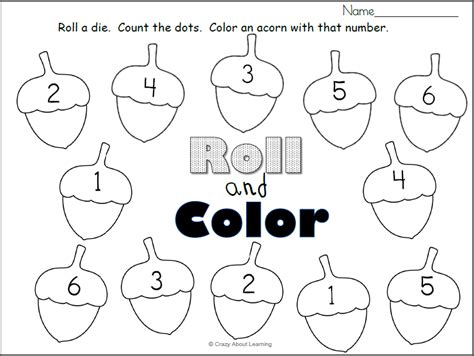 Http Www.first-school.ws Theme Printables Numbers-worksheet-acorns.htm