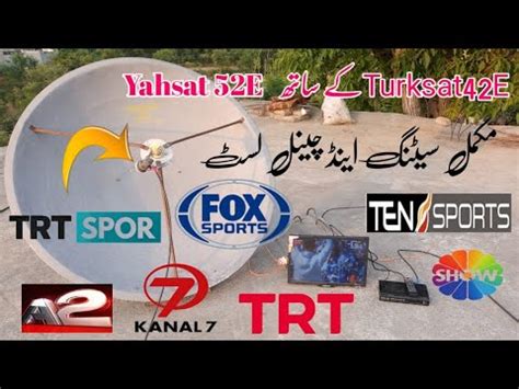 How To Set Yahsat 52e Lnb Setting With Turksat 42e On 4 Fit Dish YouTube