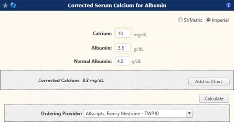 Galen Ecalcs Calculator Corrected Serum Calcium For Albumin Galen