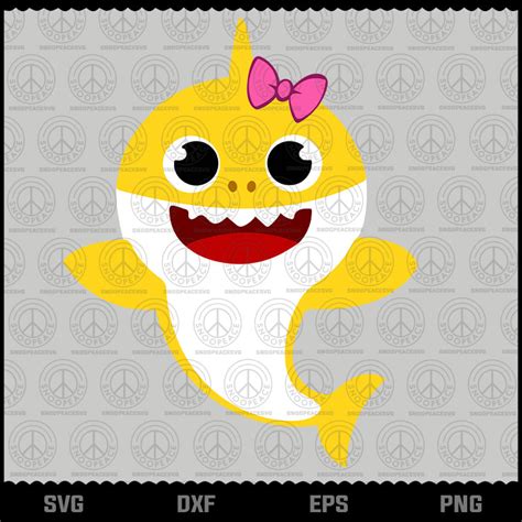 Happy Yellow Baby Shark Svg Baby Shark Svg Png Dxf Eps