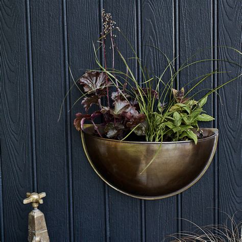 Sola Brass Wall Planter By Rowen And Wren