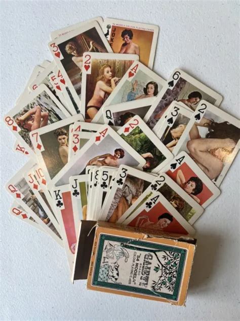Vintage Gaiety Brand Models Nude Color Pinups Playing Cards No