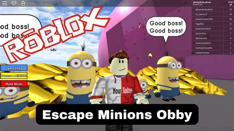 Roblox Escape The Minions Obby Alexander Bosko Youtube