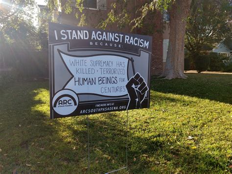anti racist lawn signs tiger newspaper