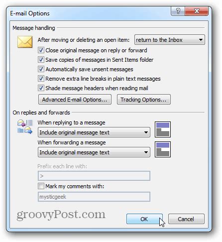 Make Outlook Close The Original Message After Replying Groovypost