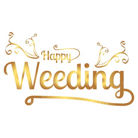Gambar Ornamen Desain Teks Huruf Pernikahan Yang Bahagia Selamat
