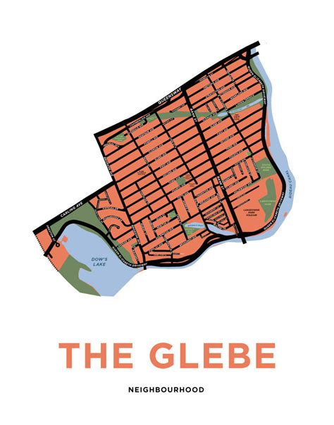 The Glebe Neighbourhood Map Print Jelly Brothers